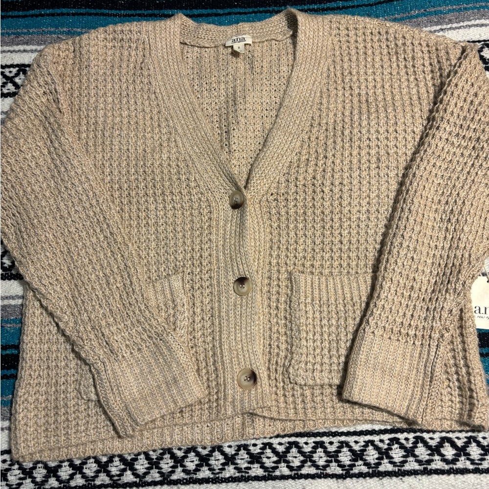 NWT chunky oatmeal Knit Cardigan Sweater